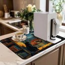 Absorbent Draining Mat for Kitchen & Bathroom by Ljojo - Quick Dry & Antiskid