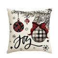 Ljojo Merry Christmas Joy Xmas Trees Red Pillow Covers 45x45CM