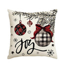 Ljojo Merry Christmas Joy Xmas Trees Red Pillow Covers 45x45CM