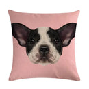 Cartoon Dog Cushion Cover by Ljojo - Linen Pet Pillow for Home Office Sofa Decor