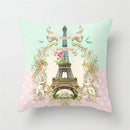 Ljojo Mint Green Geometric Animal Print Pillowcase for Home and Office Decor