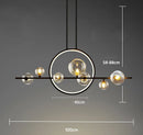 Restaurant Bubble Glass Pendant Light Circle LED Chandelier Ljojo Nordic Home Decor Lamp Dining Room