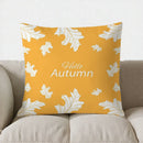 Autumn Leaves Patterned Throw Pillow Cover by Ljojo