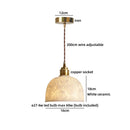 Ljojo Luxury Ceramic LED Pendant Lamp in Antique Brass Iron Finish