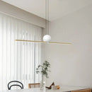 Ljojo Long Strip LED Pendant Light Marble Nordic Chandelier for Home Decor