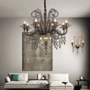 Retro Style LED Pendant Light Living Room Creative Designer Villa Staircase Iron Art Fixture by Ljojo