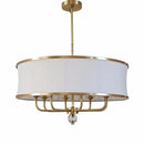 American Fabric E14 Led Chandelier Living Room Nordic Rod Hanging Lamp Gold Suspend - Ljojo