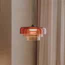 Nordic Orange Glass Led Pendant Lights Chandelier for Living Dining Room by Ljojo