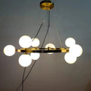 Clear White Glass Ball Chandeliers Cord Adjustable G9 Bulb Good Packaging by Ljojo for Parlor Bedroom Dining Room