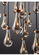 Ljojo Modern E14 Water Droplets Crystal Chandelier for Living Rooms and Hotels