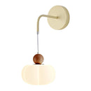 Cream Style Bedroom Bedside Pumpkin Wall Lamp Modern Minimalist LED Lighting by Ljojo