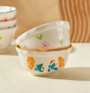 Ljojo 5-Inch Ceramic Rice Bowl - Household Tableware Small Bowl