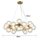 2026 Nordic Glass Ball Chandelier | Gold Finish Pendant Lamp for Kitchen Island by Ljojo