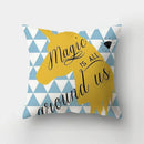 Blue Elk Geometric Pillow Case Cover by Ljojo - Fresh Animal Print Home Decoration