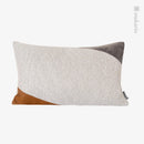 Ljojo Luxe Orange Gray Stitch Pillow for Stylish Living Room Decor