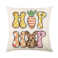 Easter Bunny Eggs Pillowcase 45x45cm Linen Pillow Covers, Ljojo Home Decor Brand