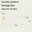Ljojo Bauhaus Solid Wood Strip LED Ceiling Light Chandelier for Living Room Decor