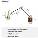 Ljojo Modern Simplicity Copper Adjustable LED Wall Lamps for Bedroom Home Decoration