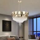 Italian K9 Crystal Pendant Lights Luxury Gold Chandelier for Bedroom Living Dining Room - Ljojo