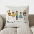Ljojo Merry Bright Christmas Ornament Pillow Cover for Sofa Bedroom Car