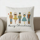 Ljojo Merry Bright Christmas Ornament Pillow Cover for Sofa Bedroom Car