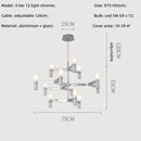 Ljojo Metal Pendant Chandelier: Modern Luxury G9 LED Lighting Fixture