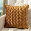 Ljojo 3D Geometric Velvet Pleated Cushion Cover for Home Decor