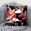 Ljojo Lucky Cat Japanese Style Sofa Bed Pillow Cover: Mount Fuji Japanese Art