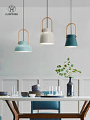 Ljojo Modern Adjustable Macaron E27 Pendant Light for Bedroom Kitchen Dining Table