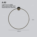 Ljojo LED Round Ring Wall Lamps Modern Home Decor for Living Room and Bedroom