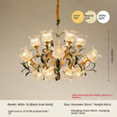French Retro Living Room Glass Crystal Pendant Light by Ljojo - Luxury Designer Cream Style
