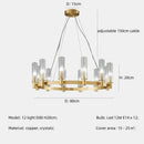 American Retro E14 Crystal Chandelier Pendant Light by Ljojo