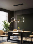 Ljojo Glass Bubble Chandelier Pendant Lamp for Kitchen and Dining Room Decor