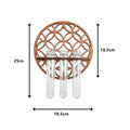 Ljojo™ Wooden Circle Wall Planters with 3 Test Tubes