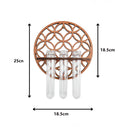 Ljojo™ Wooden Circle Wall Planters with 3 Test Tubes