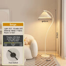 LED Fishing Floor Lamp Modern Stand Light Gold Black White Living Room Decoration