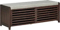 Ljojo™ Shoe Bench with Cushioned Seat, 2 Drawers, Slatted Shelf