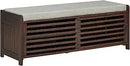 Ljojo™ Shoe Bench with Cushioned Seat, 2 Drawers, Slatted Shelf