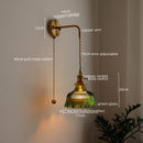 Ljojo LED Wall Lamps: Nordic Modern Design, Bedroom & Bathroom Lighting, Pull Chain Switch.