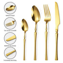 Ljojo 24-Piece Stainless Steel Cutlery Set for Restaurant Banquets