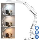 Ljojo LED Desk Lamp: Adjustable Double Swing Arm, Dimmable, Eye-Caring Light