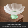 Ljojo Lotus Fruit Plate: Pink Nut Refreshment Plate for Living Room Coffee Table