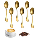 Ljojo Mini Gold Spoon Set - Stainless Steel Coffee Dessert Tea Small Spoons