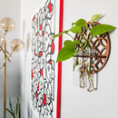 Ljojo™ Wooden Circle Wall Planters with 3 Test Tubes