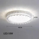 Ljojo LED Crystal Ceiling Lamp Modern Square Dimmable Dining Room Fixture
