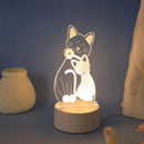 3D Embrace Cat Acrylic Visual Night Light LED Children's Night Light Atmosphere Light by Ljojo