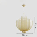 Metal Birdcage LED Pendant Lamp Minimalist Chandelier for Restaurant Bedroom Living Room Glass Pendant Light - Ljojo