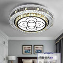 LED Circle Light Fixture Silver Crystal Pendant 500mm Diameter for Bedroom Living Room by Ljojo