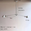 Ljojo Long Arm Aluminium Pendant Light Modern Hanging Lamp E27 Bulb Dining Room Bedroom