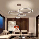 Modern Ring LED Chandelier Up and Down Glow for Restaurant Living Room Bedroom Home Decor Pendant Lamp